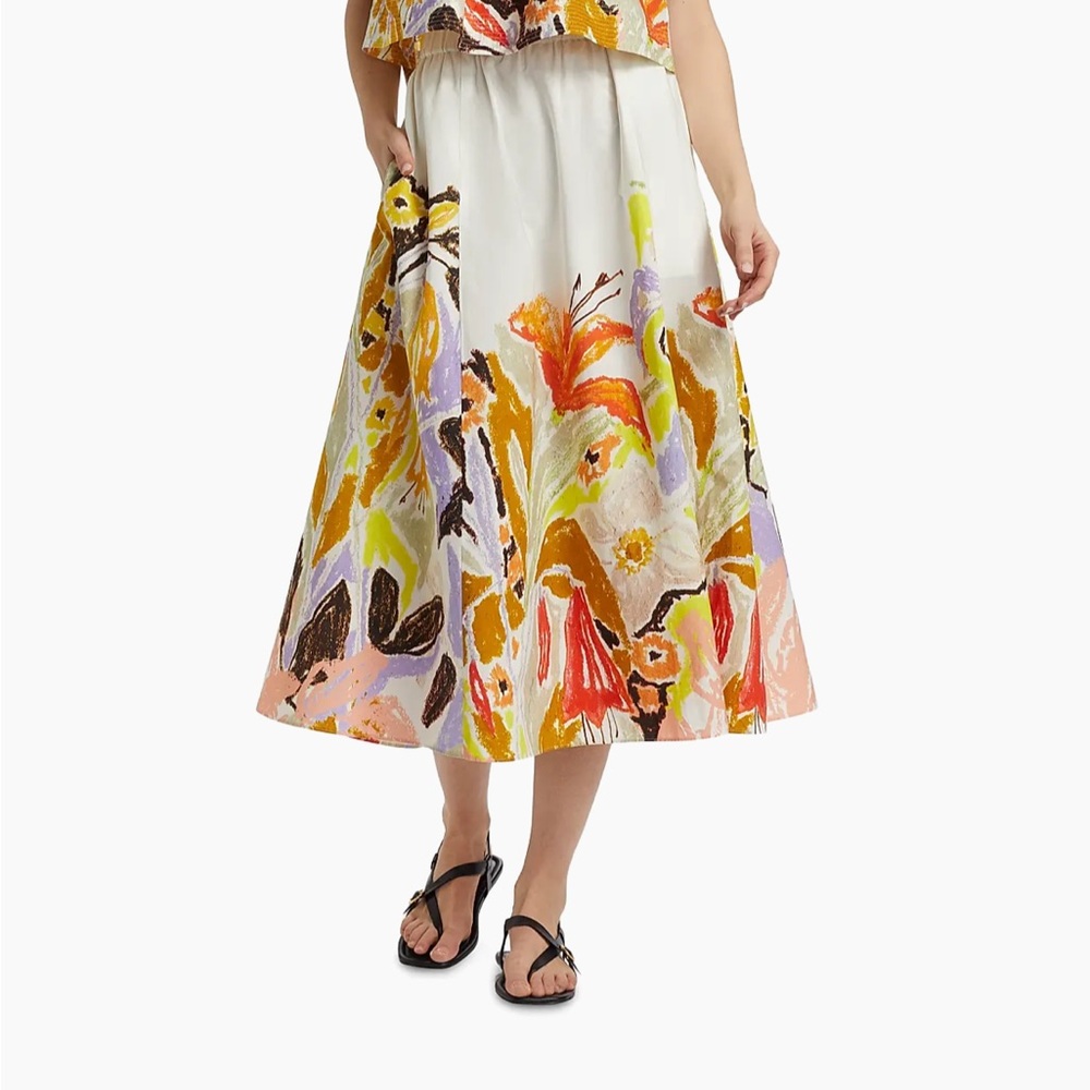 Marie Oliver midi Sasha skirt in bouquet xxs new with tags